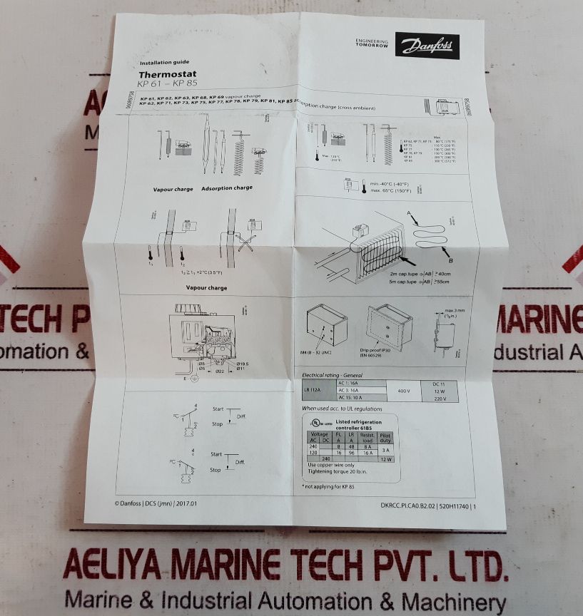 Danfoss Kp79 Temperature Switch 060L112666