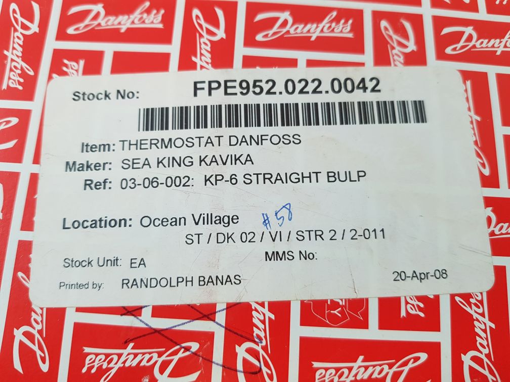 Danfoss Kp 61 Thermostat Switch 060L110266