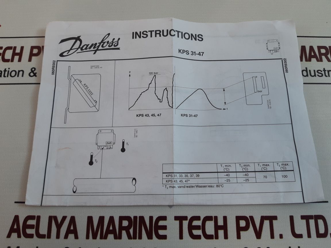 Danfoss kps 31 060-3110 pressure switch