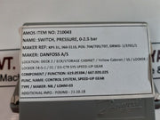Danfoss kps 31 060-3110 pressure switch