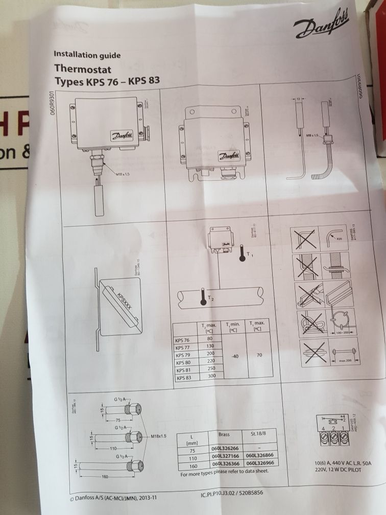 Danfoss Kps 79 Thermostat Ip67