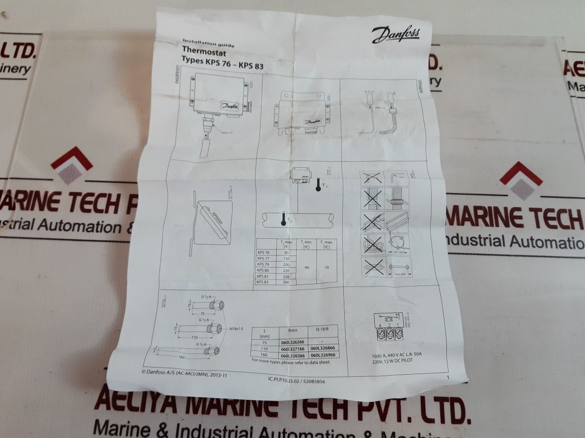 Danfoss Kps 83 Thermostat 060L3139