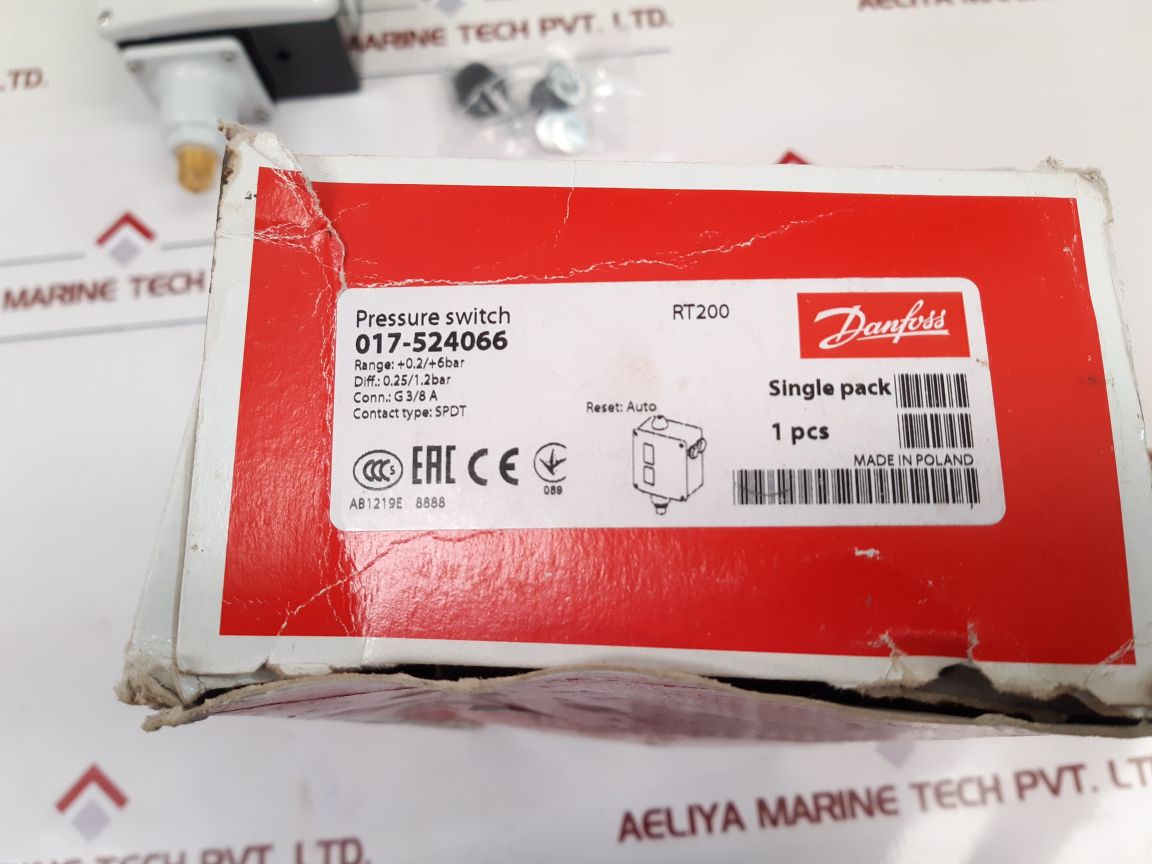 Danfoss Rt200 Pressure Switch 017-524066