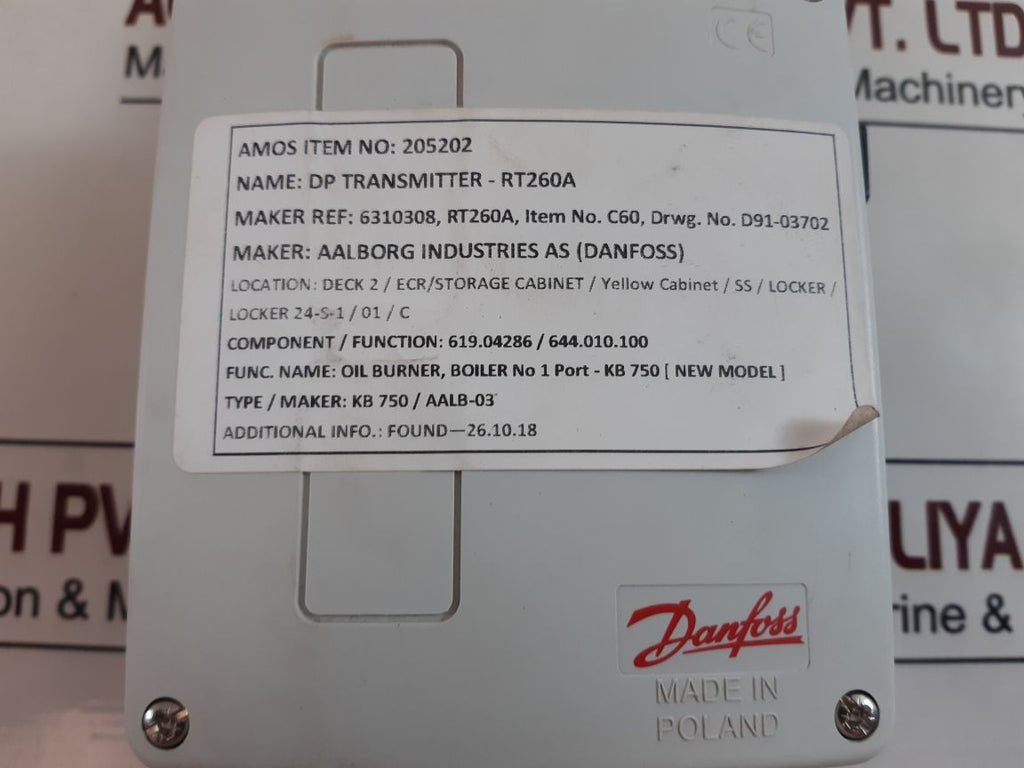 Danfoss Rt260A Differential Pressure Switch – Aeliya Marine