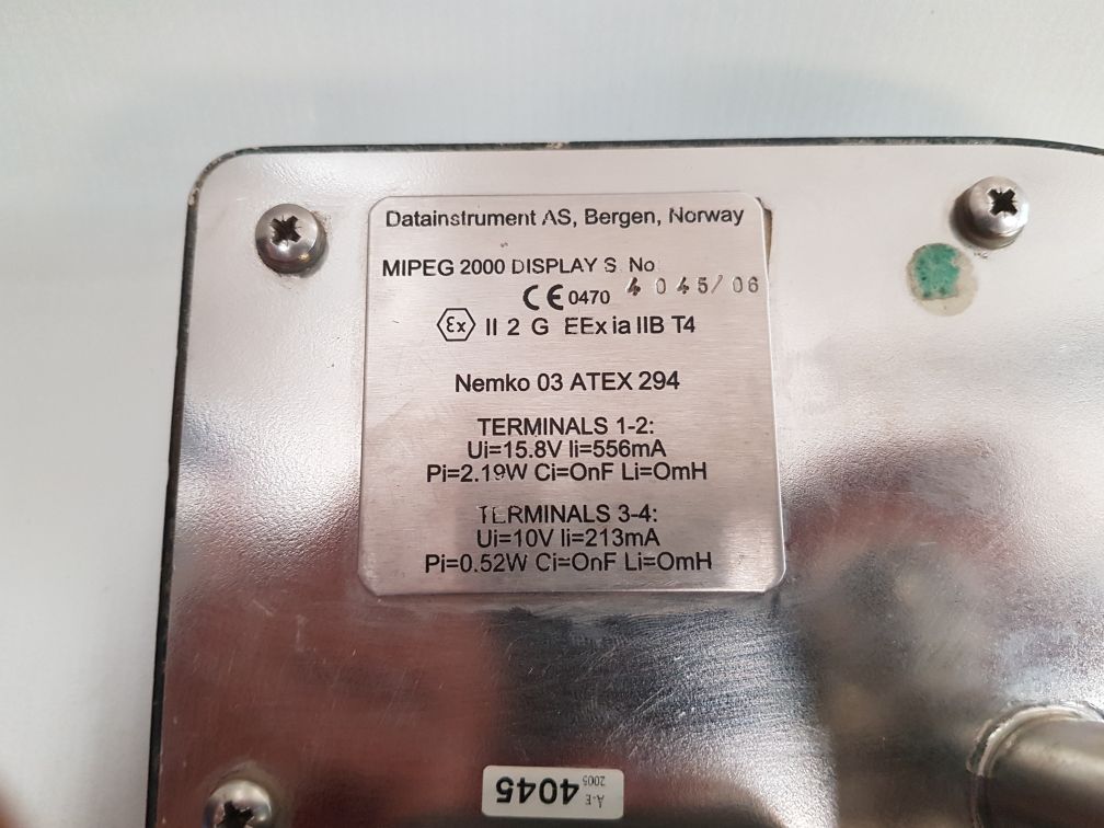 Data Instrument Mipeg 2000 Safe Load Indicator Crane Monitoring Sli Di ...