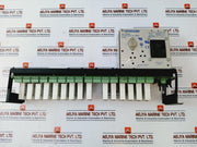 Dataforth Scmpb01 Channel Analog I/O Backpanel W/ 15 I/O Plcs Scm5B41,Scm5B32,Scm5B31,Scm5B47 Power Supply
