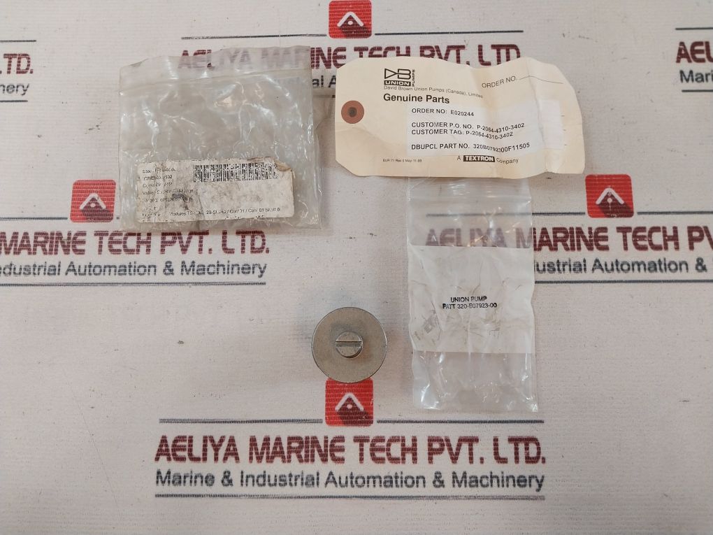 David Brown 320-b07923-00 Union Pump Valve