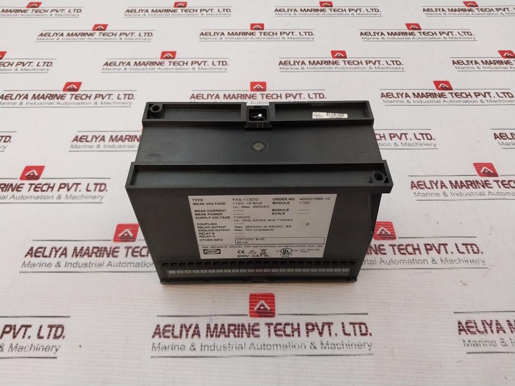 Deif Fas-113Dg Synchroniser Controller 450Vac