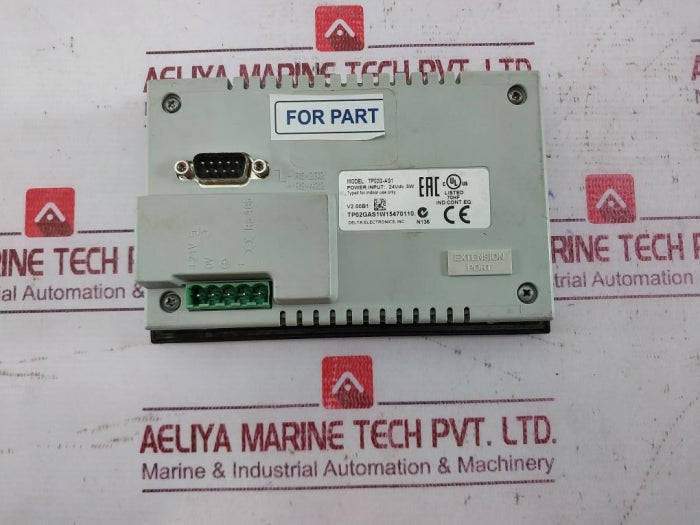 Delta Electronics Tp02G-as1 Hmi Operator Panel 24Vdc 3W Tp02Gas1W15470110