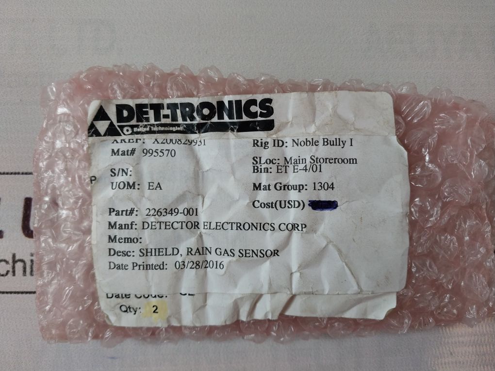 Det-tronics 226349-001 Shield Rain Gas Sensor