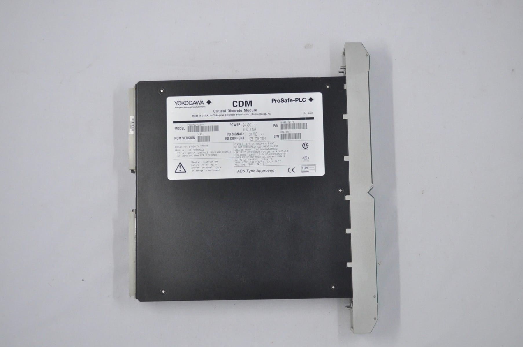 Yokogawa Pscdm024Dcban Cdm Critical Discrete Module 16809-541/2 Power 24V Dc