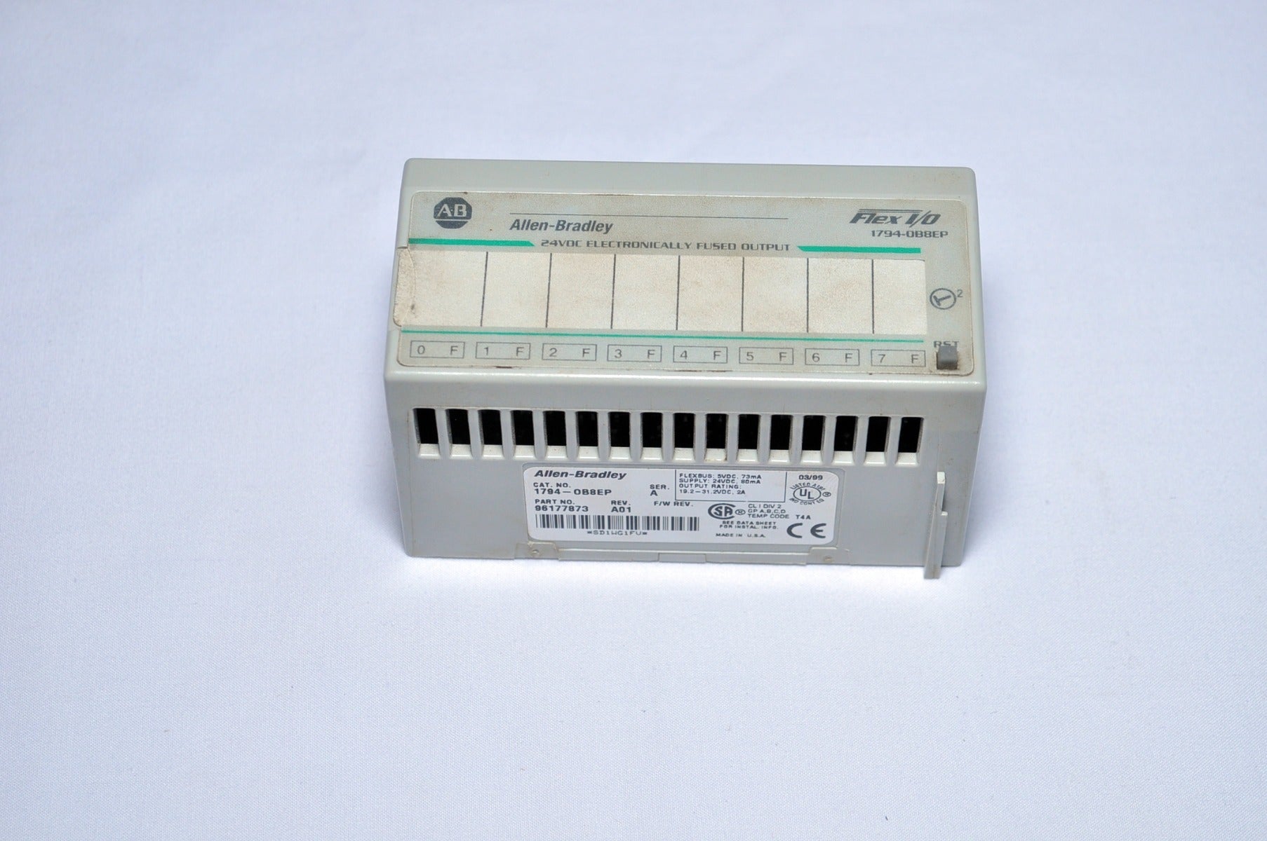 Allen Bradley Flex I/O 1794-ob8Ep 24Vdc Electronically Fused Output Module