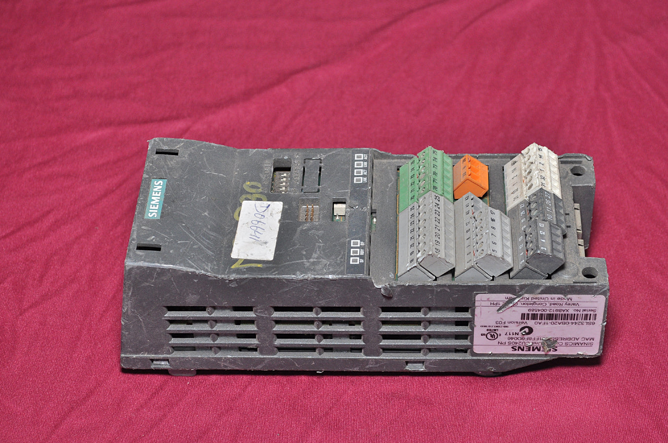 Siemens 6sl3244-0ba20-1fao sinamics control unit cu240s-pn