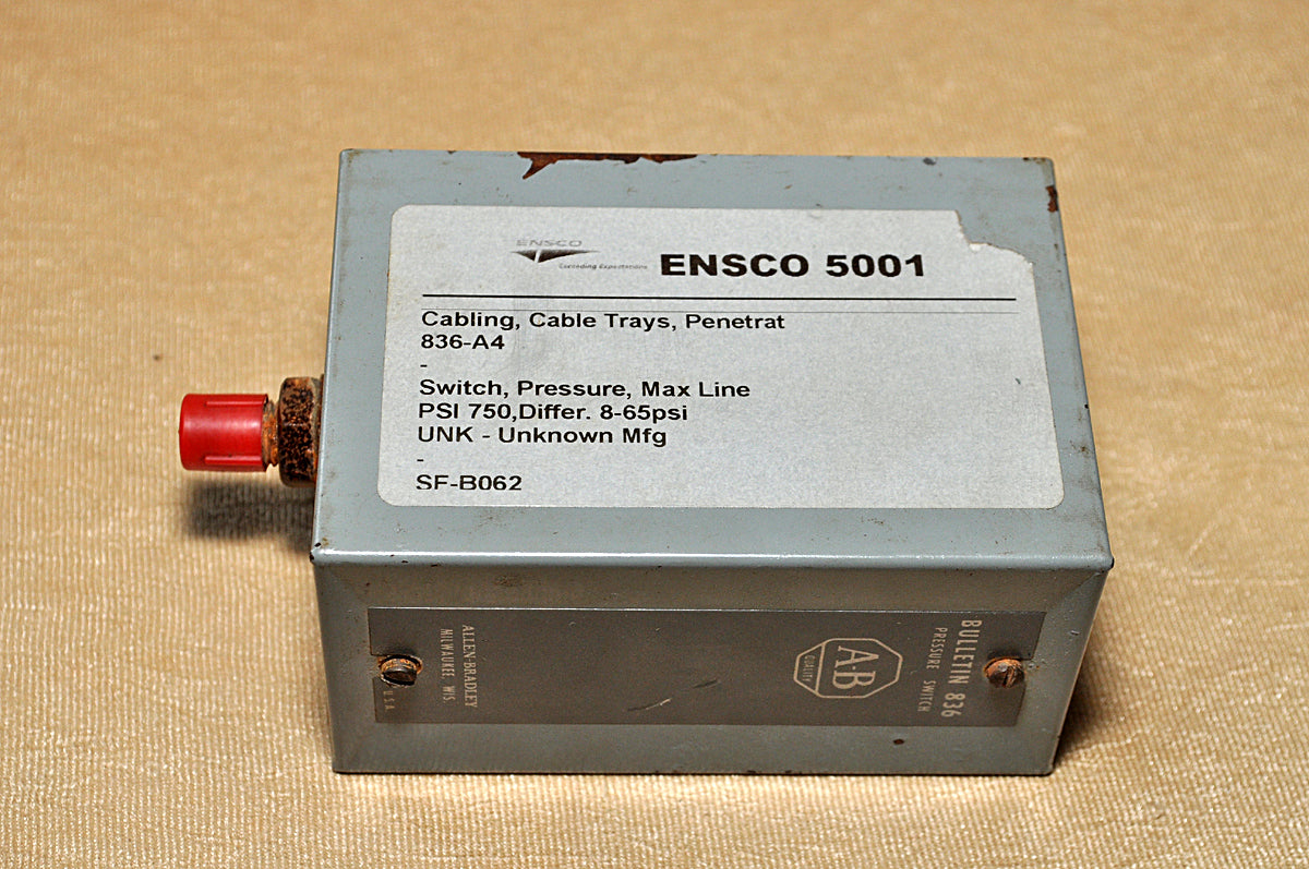 Allen Bradley bulletin 836 pressure control switch