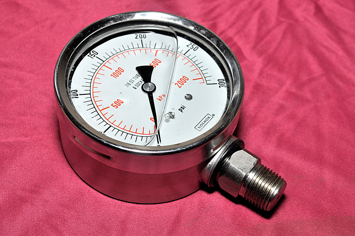 Noshok 316 ss tube & socket pressure gauge