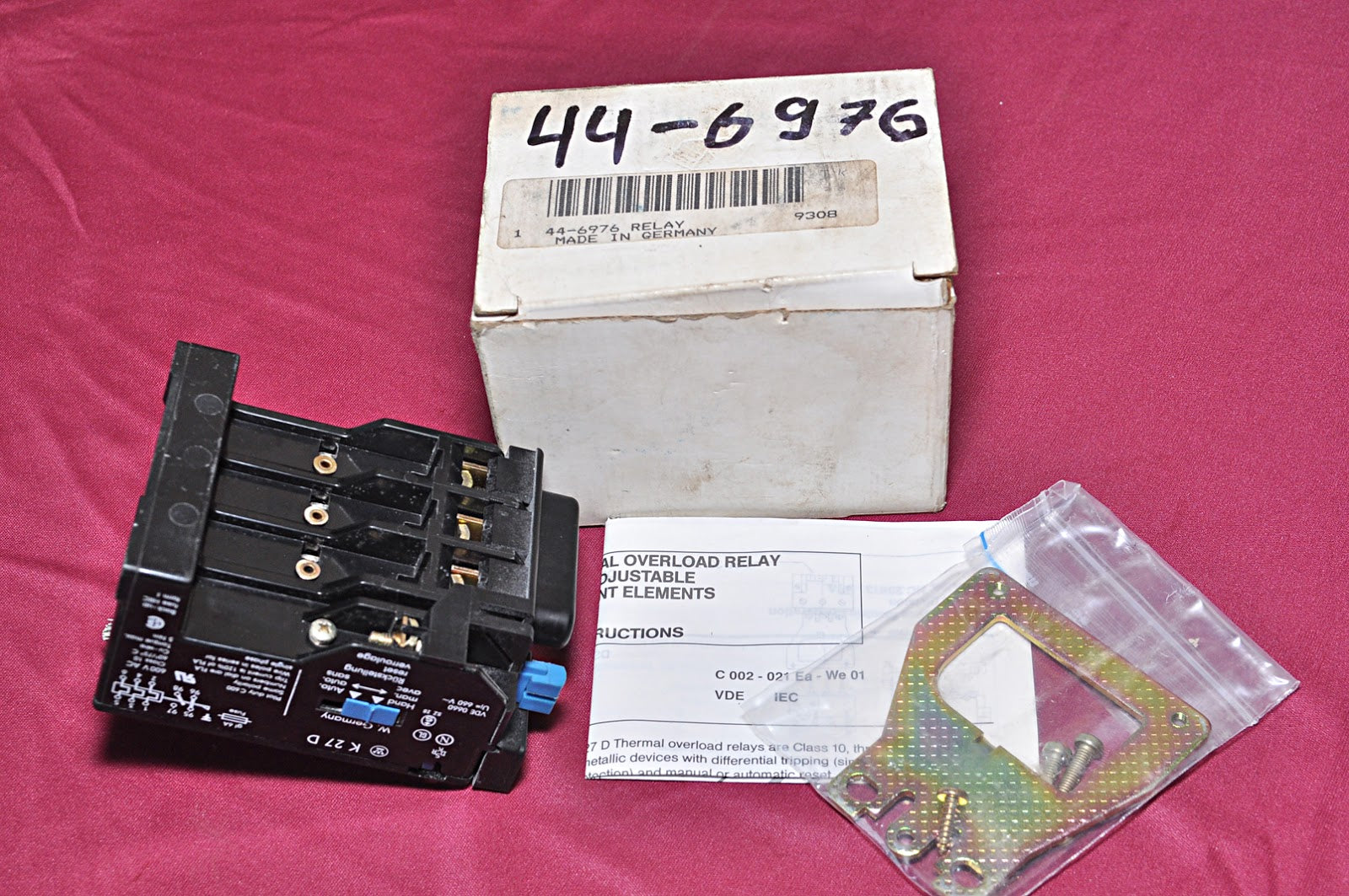 WESTINGHOUSE K 27 D THERMAL OVERLOAD RELAY