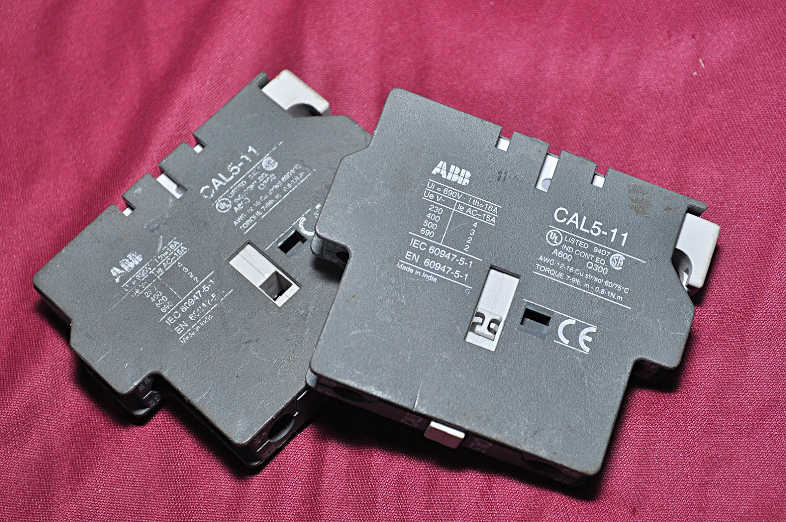 ABB CAL 5-11 AUXILIARY CONTACT BLOCK