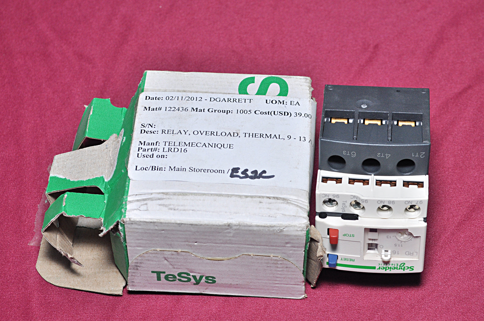 Schneider electric/telemecanique lrd 16 overload relay