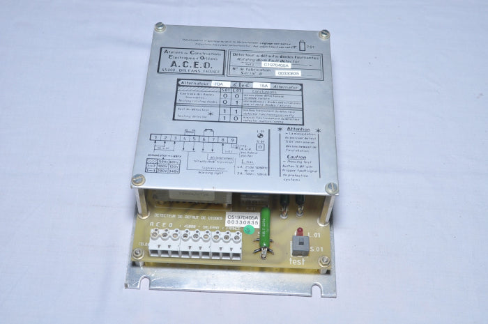 A.C.E.O C51970405A Detecteur De Defaut De Diodes Failure Detector 4A 250V