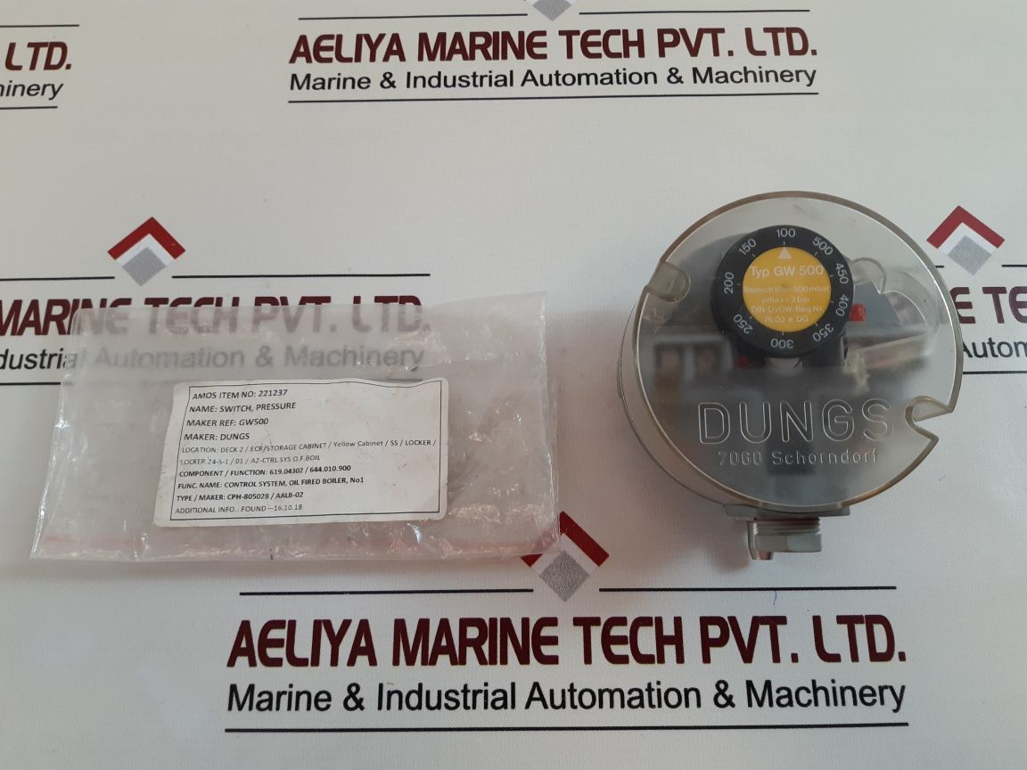 Dungs gw 500 pressure switch