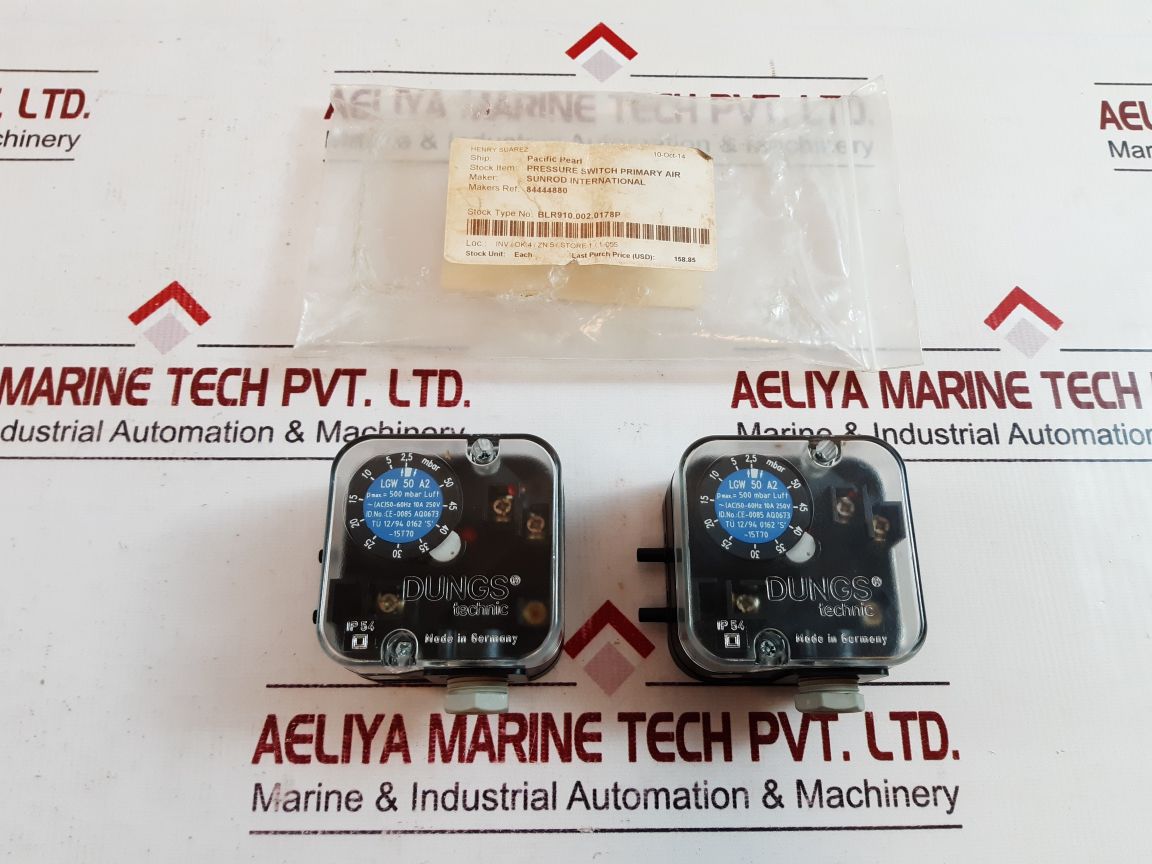 Dungs lgw 50 a2 pressure switch