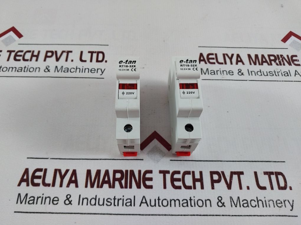 Lot Of 10X E-tan Rt18-32X Din Rail Mount Fuse Holder Base 32A 10.3X38