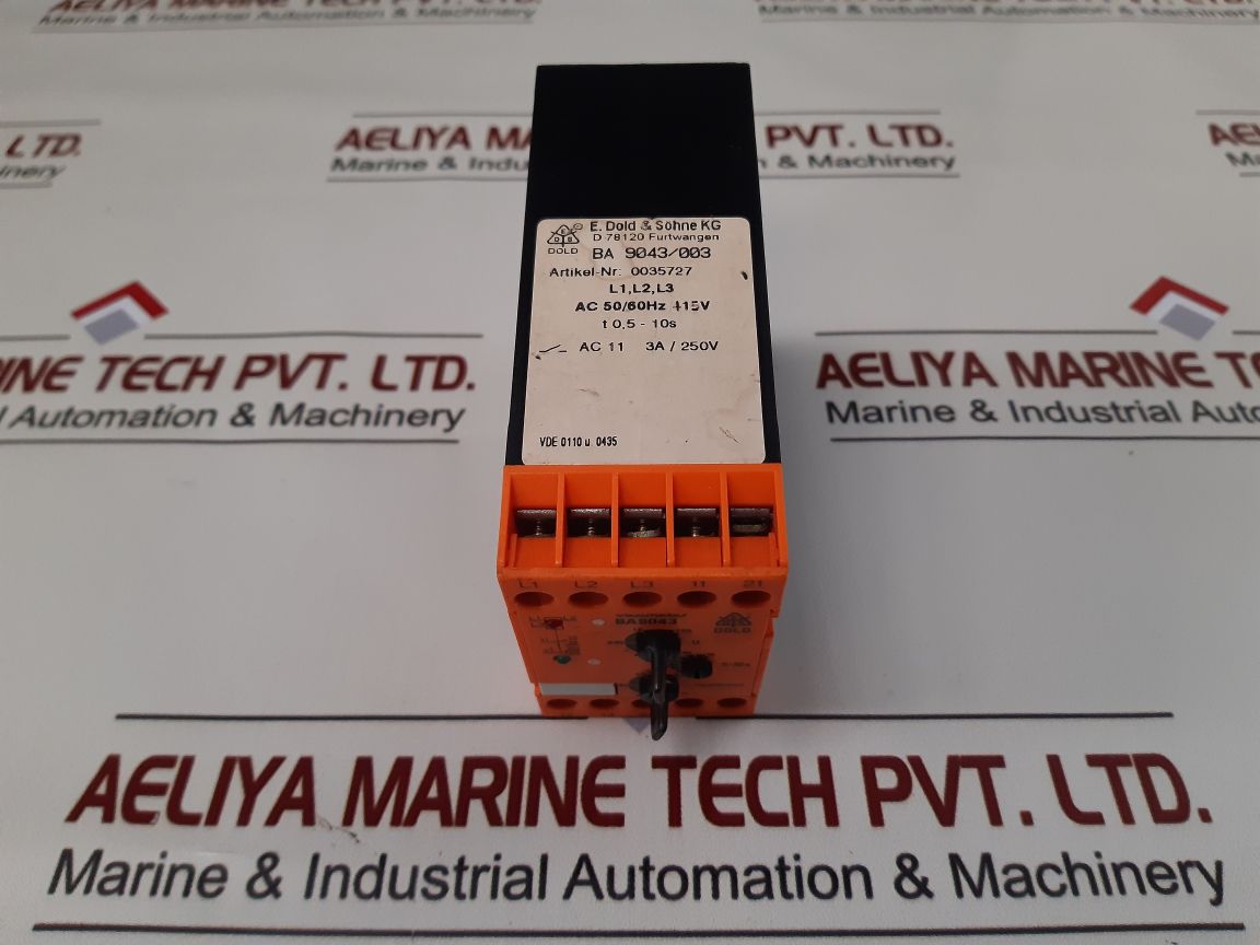 E.Dold & Sohne Ba 9043/003 Undervoltage Relay 0.5-10S