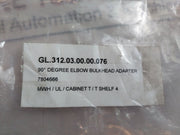 Eaton 7804666 90Â° Degree Elbow Bulkhead Adapter