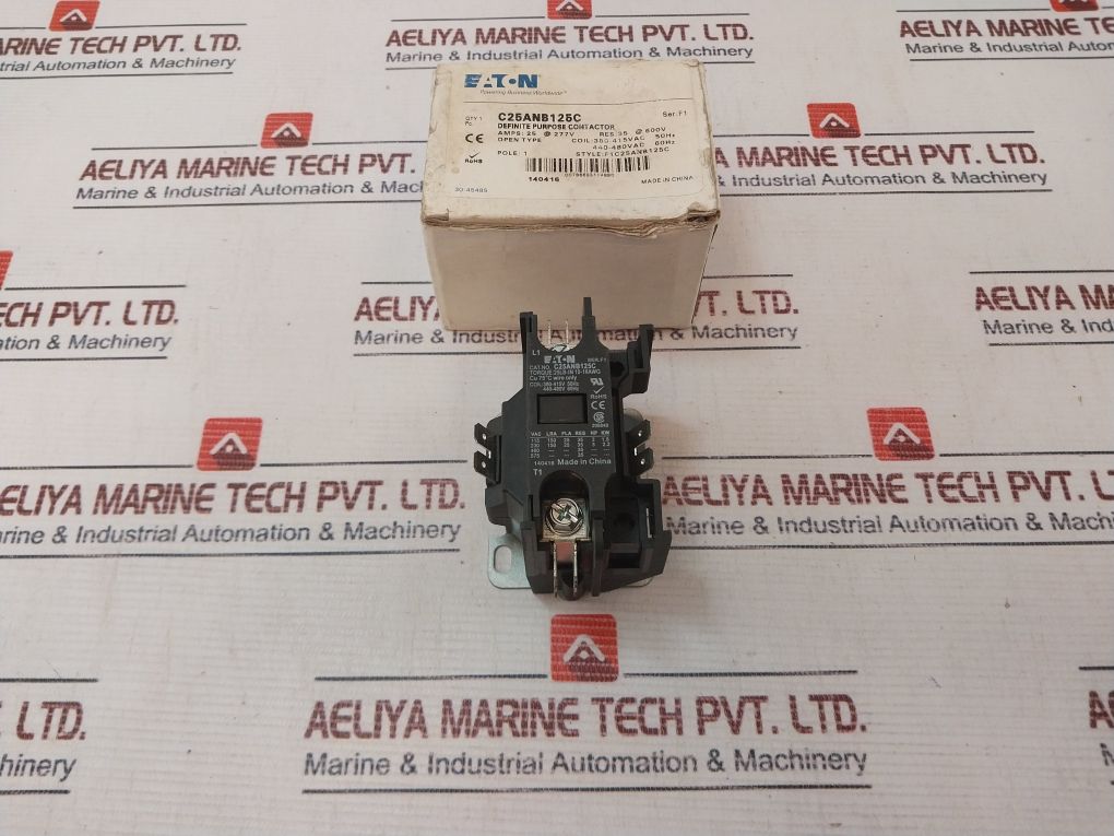 Eaton C25Anb125C Definite Purpose Contactor Ser F1 440-480V 60Hz