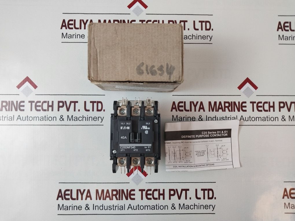 Eaton C25Dnf340 Ser.E1 Definite Purpose Contactor 24Vac, 40A