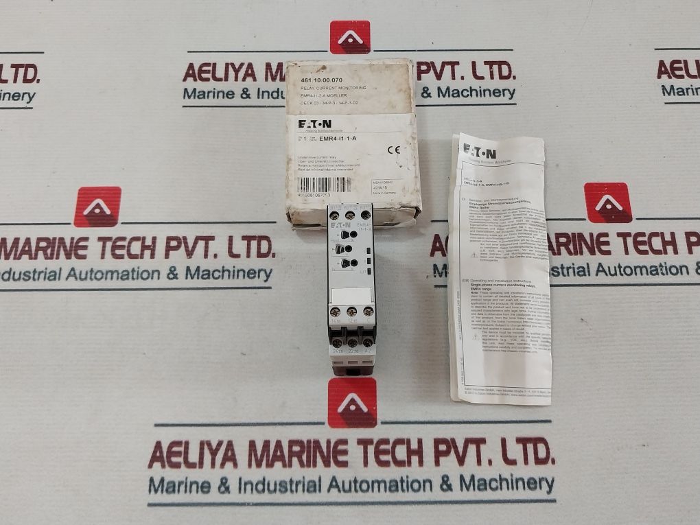 Eaton Emr4-i1-1-a Single-phase Current Monitoring Relay Ac/Dc 24-240V 50/60Hz