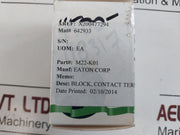 Lot of 3X Eaton m22-k01 contact block