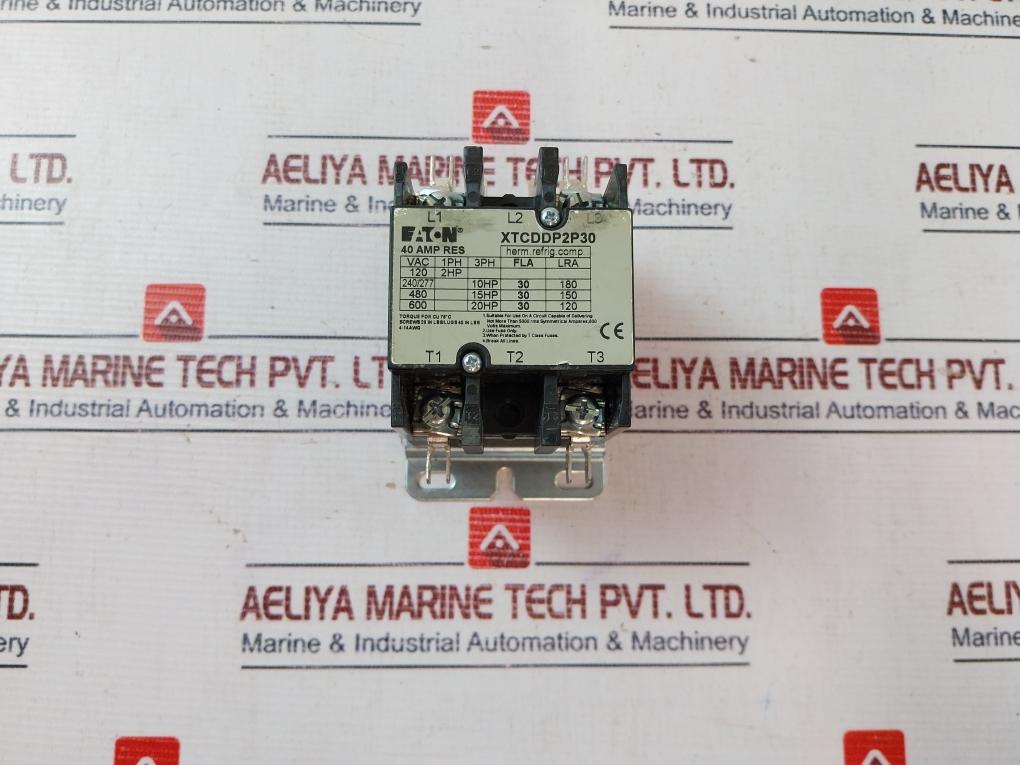 Eaton Xtcddp2P30 Contactors 40 Amp 380V 50/60 Hz