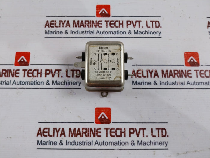 Elcom Ep 660-3M Emi Filter 250 Vac/50 Hz/3A