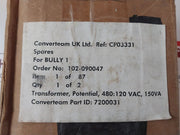 Electromagnetic 460-480 Potential Transformer 480:120 Vac