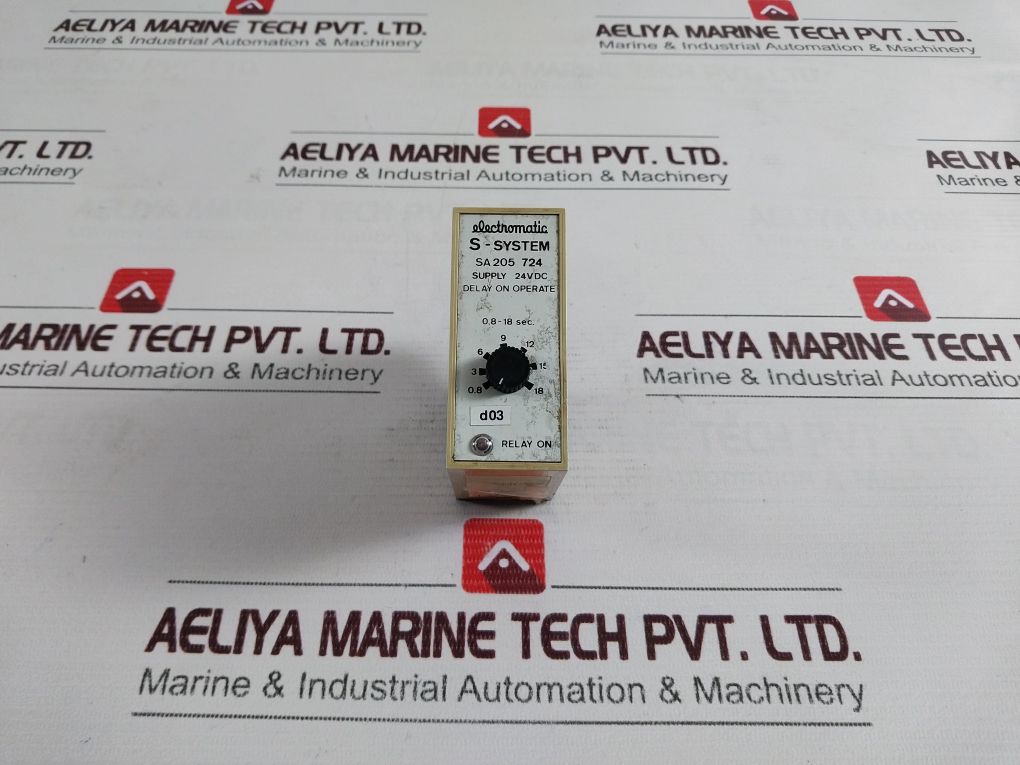 Electromatic Sa 205 724 Delay On Operate Time Relay 0.8-18 Sec