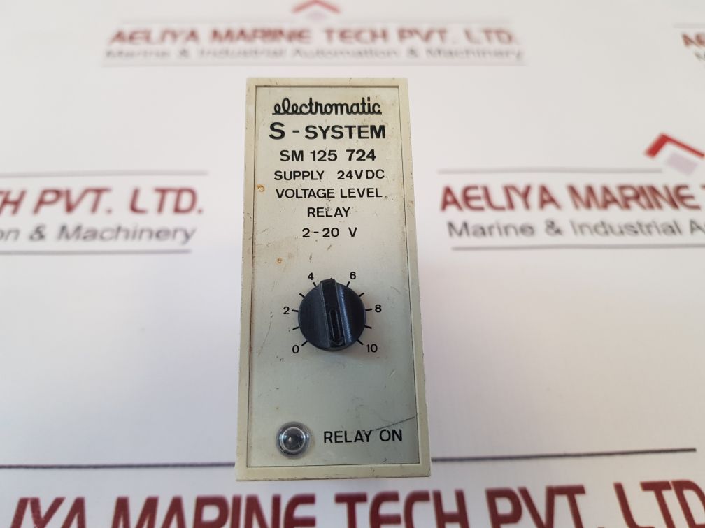 Electromatic Sm 125 724 Voltage Level Relay 2-20V