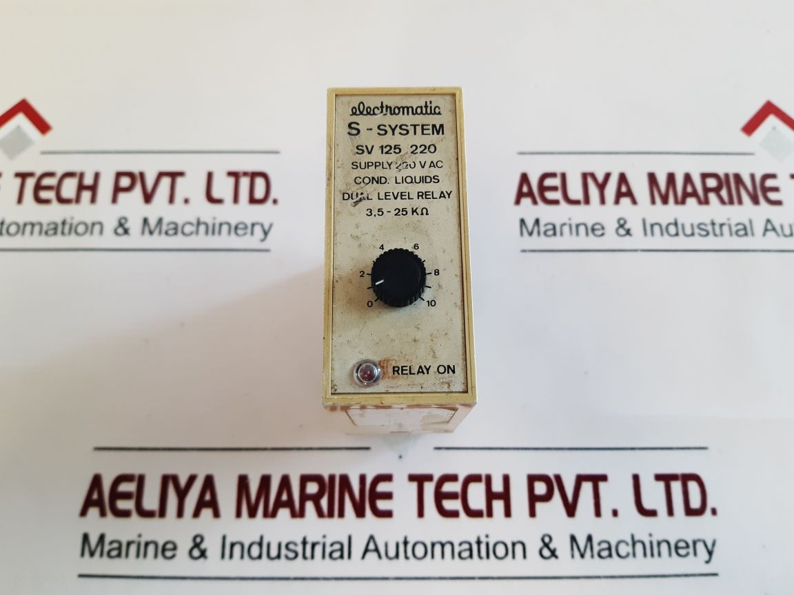 Electromatic Sv 125 220 Dual Level Relay With Base