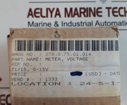 Elinca 0-15v meter analogue volt meter