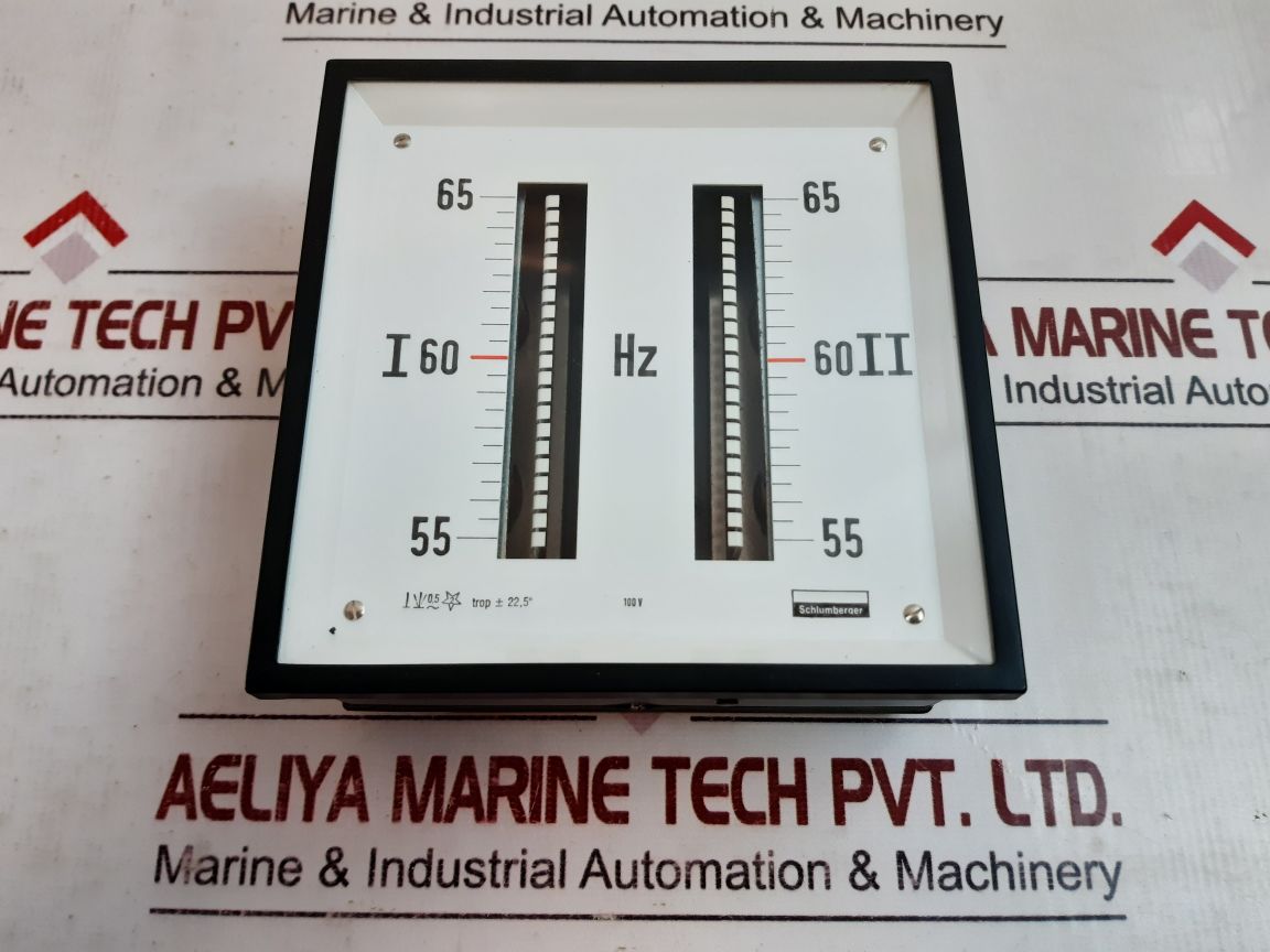 Enertec Schlumberger P6N Double Frequency Meter 55-65 Hz