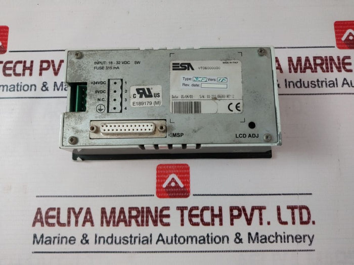 Esa Vt06000000 Operator Interface With Lcd Display 18-32 Vdc 5W