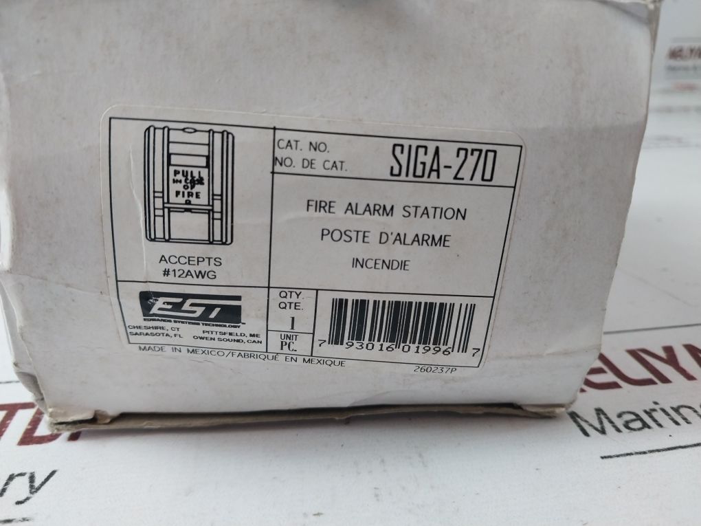 Est Siga-270 Fire Alarm Pull Station – Aeliya Marine