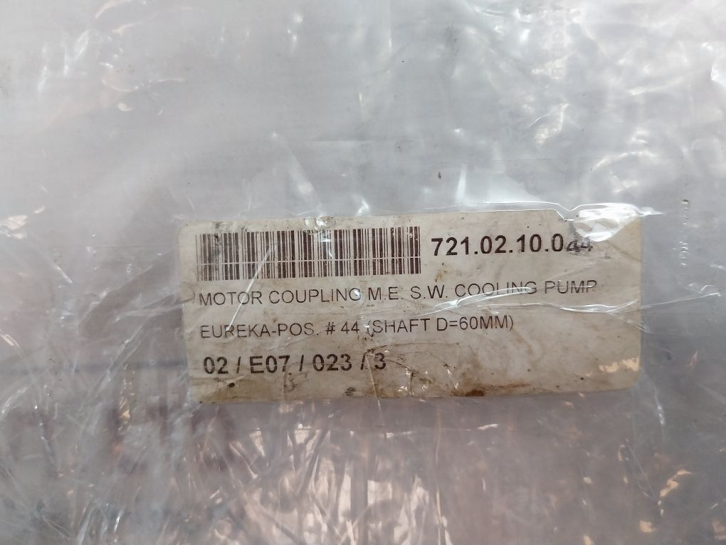 Eureka Shaft D=60Mm Motor Coupling M.E.S.W. Cooling Pump