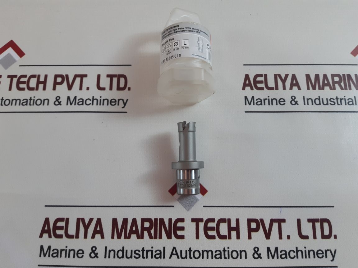 Fein 63130015010 15mm carbide core drill bit with quickin-plus holder