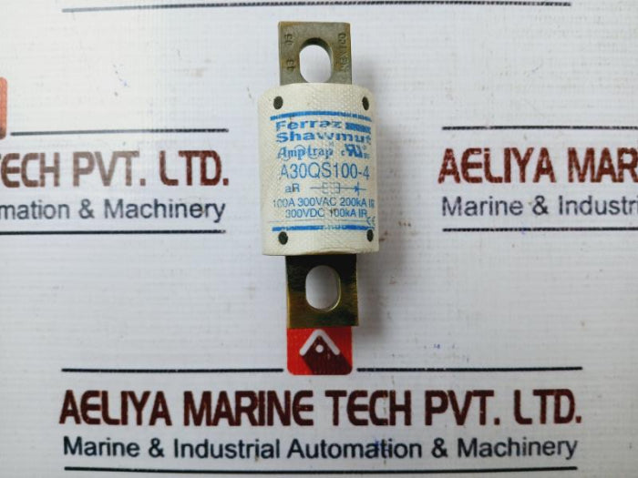 Ferraz Shawmut Amp-trap A30Qs100-4 Fuse Ip 300V Ac, 300V Dc