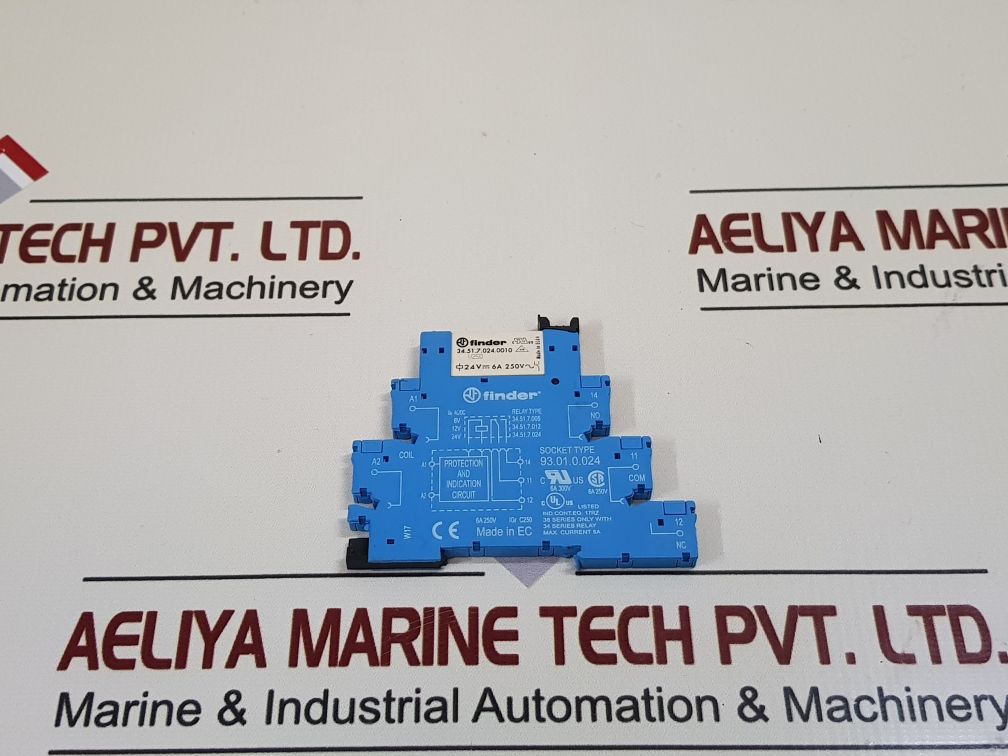 Finder 93.01.0.024 Relay With Socket 34.51.7.024.0010