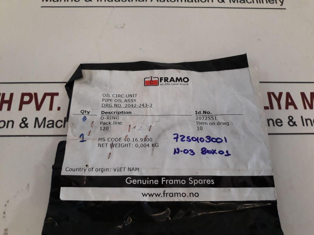 Framo 2072551 O-ring