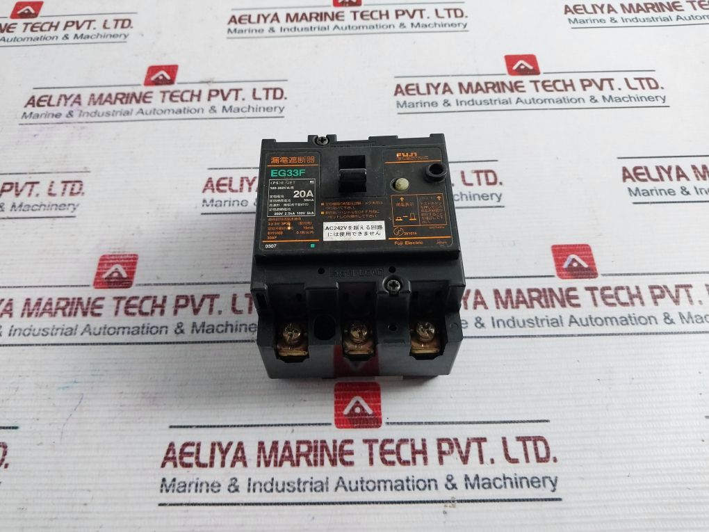 Fuji Electric Eg33F Earth Leakage Breaker 100-200V 30Ma