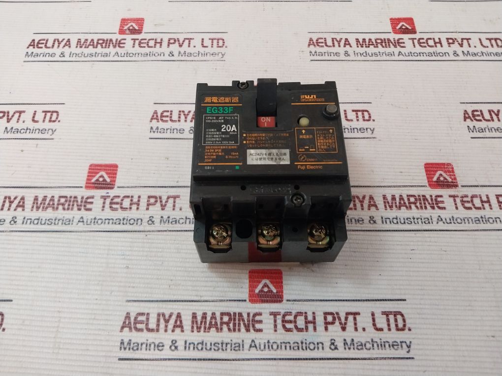 Fuji Electric Eg33F Earth Leakage Circuit Breaker 20A 100-200V