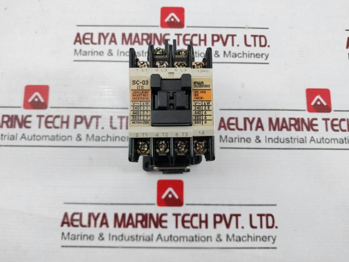Fuji Electric Sc-03 Magnetic Contactor Sc11Aa 200-220V 60Hz Nk88T407 ...